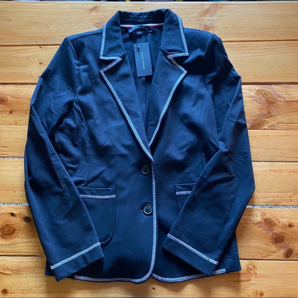 Tommy Hilfiger Jackets & Blazers - Tommy Hilfiger Navy Blue Cotton Blazer